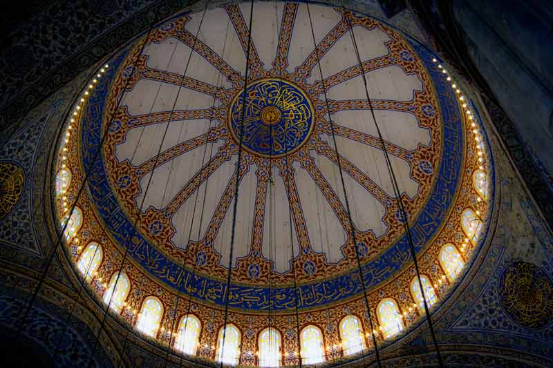 Sultanahmet Camii kubbesi, Sultanahmet Camii Kubbe, Sultanahmet Camii içi